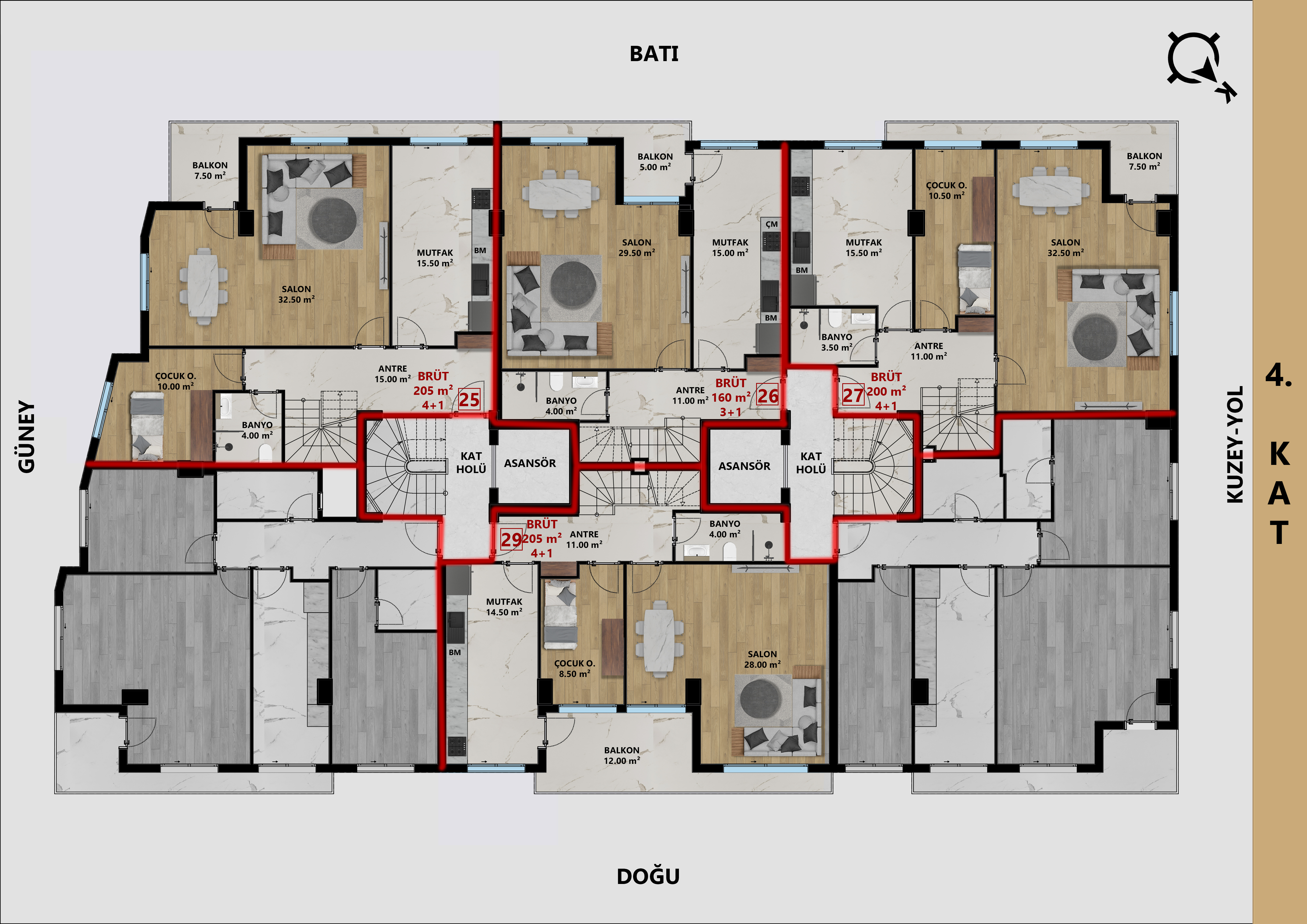 Luxury Duplex Apartments in Muratpaşa, Antalya - 500 Meters from the Sea