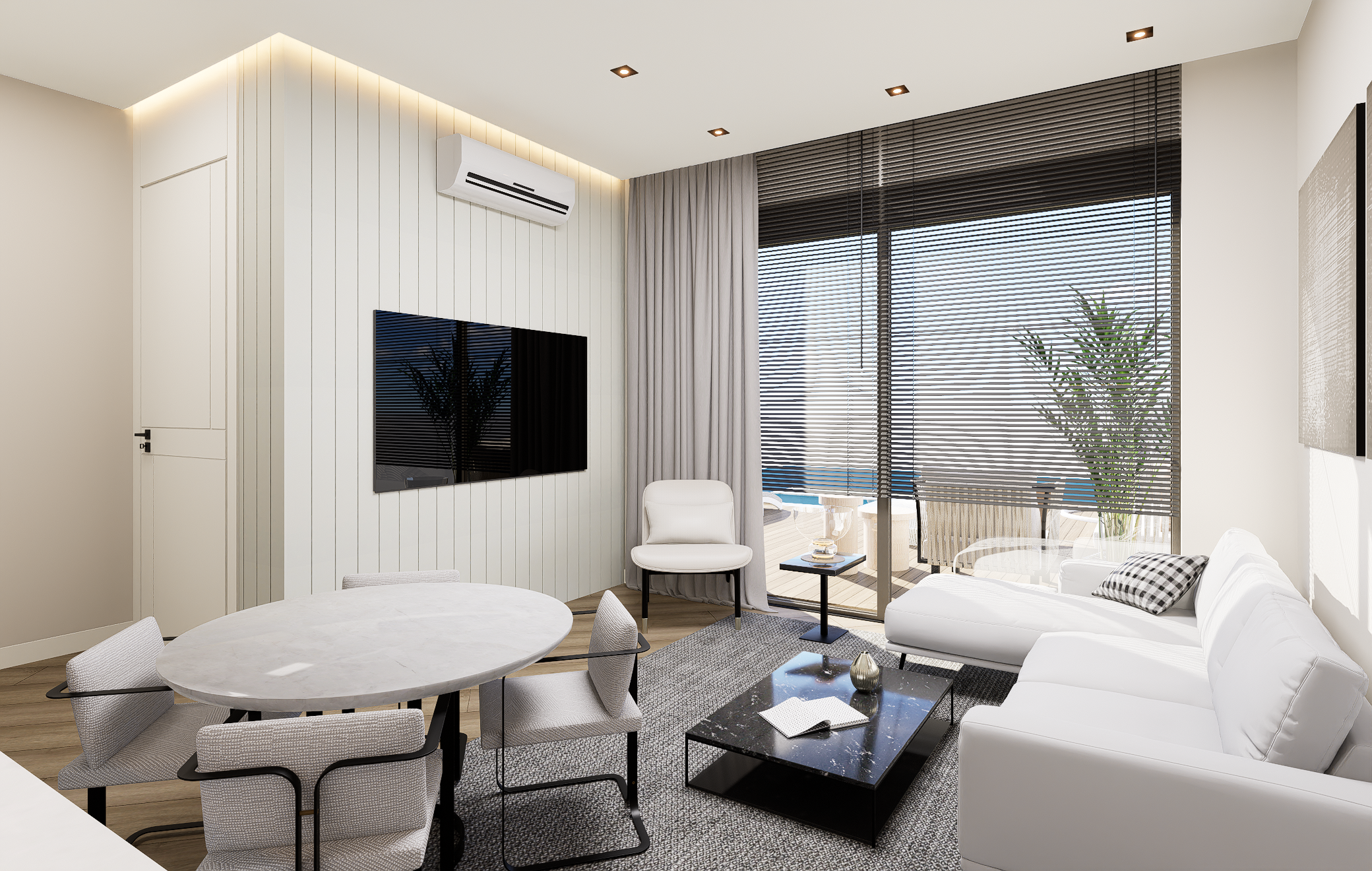 شقق فاخرة 2+1 في مشروع سكني حصري في أنطاليا بالقرب من شاطئ لارا